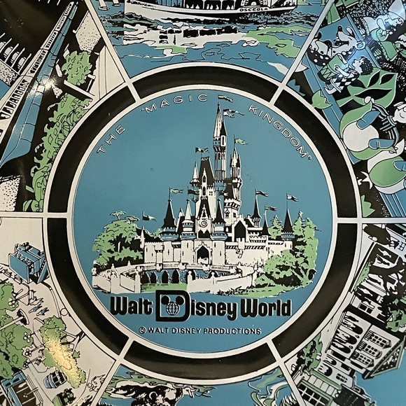 VINTAGE 70's Disney Candy Dish Magic Kingdom Blue - Picture 2 of 6